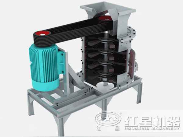 立轴石料复合破碎机工作原理