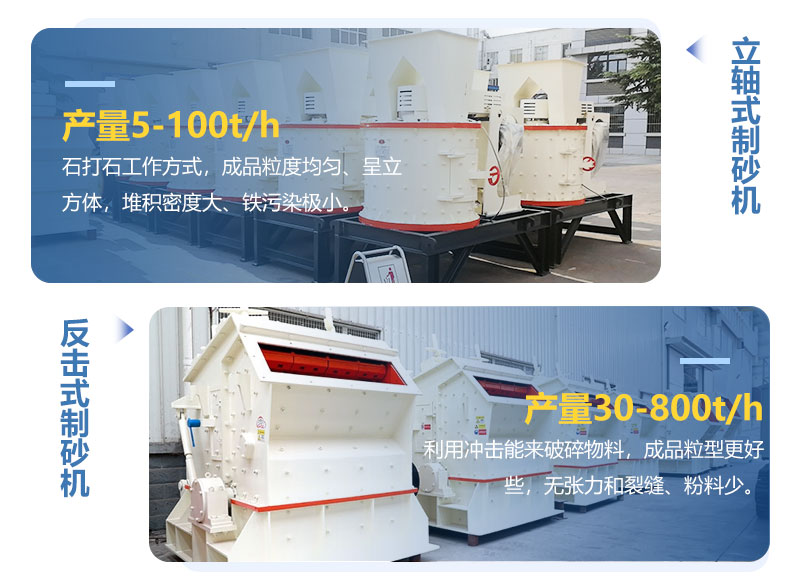 立轴式制砂机和反击式制砂机哪种粒型好？区别介绍
