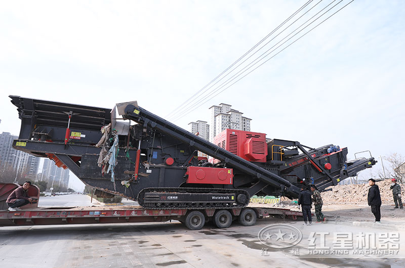 移动式建筑垃圾再生机器直接开到客户现场