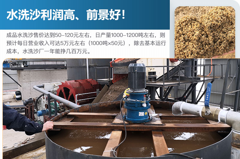 水洗砂的原料是什么？水洗沙一年能挣多少钱？