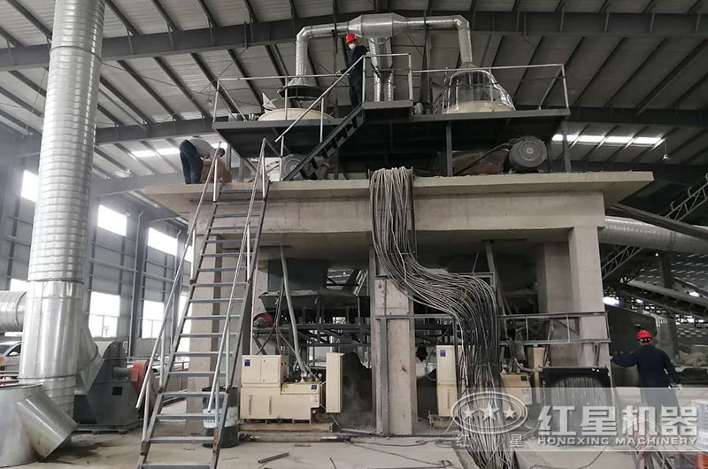 建筑垃圾环保生产车间搭建中